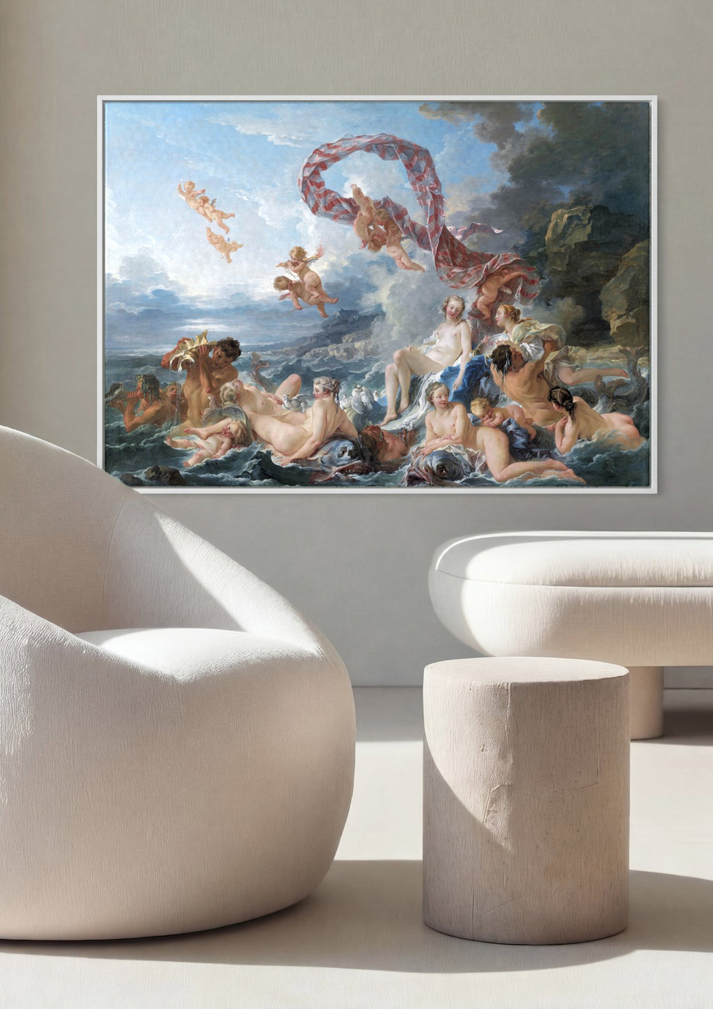 Quadro Decorativo O Triunfo de Vênus - Boucher em ambiente decorado
