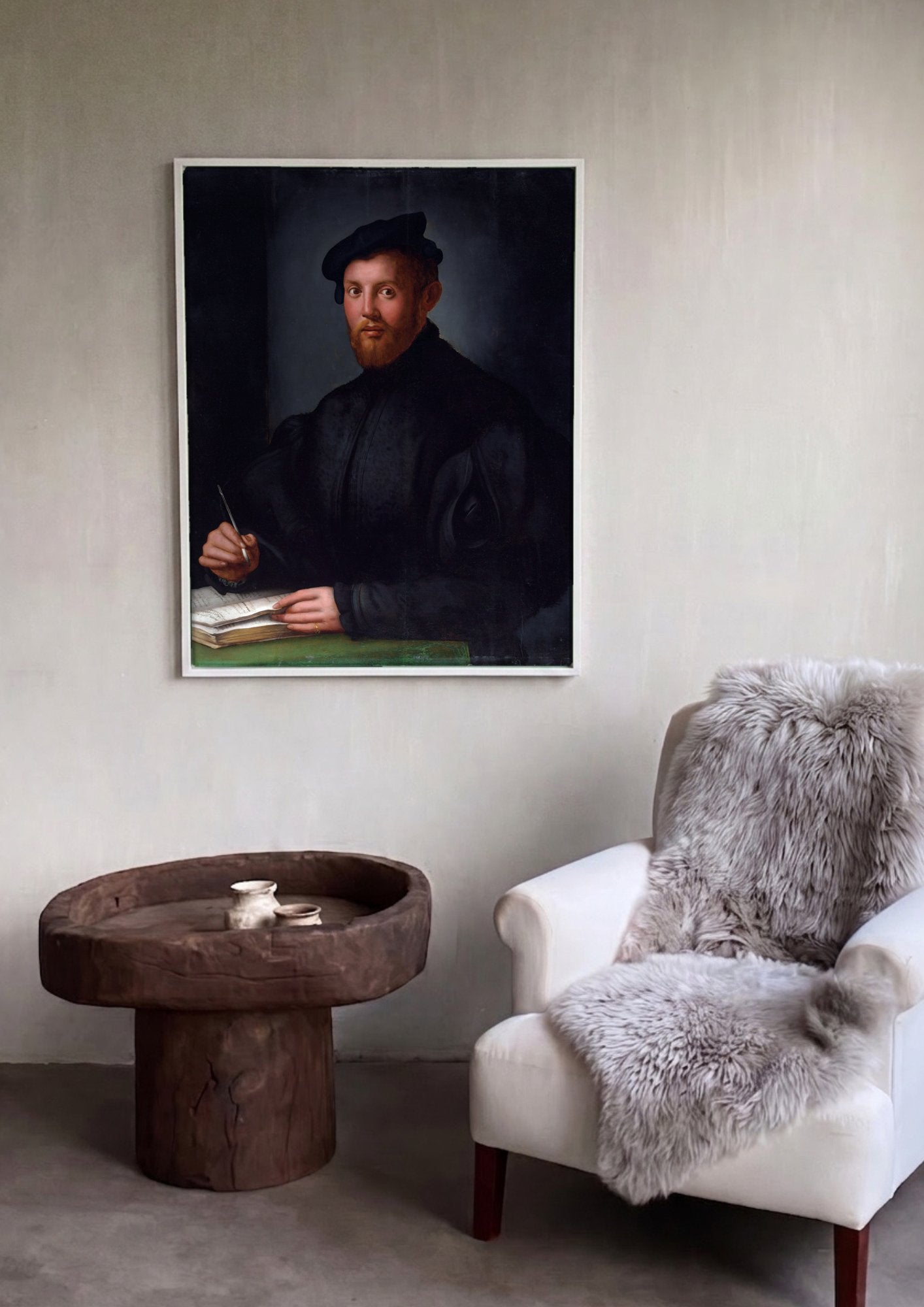 Quadro Decorativo Retrato de um Jovem - Bronzino em ambiente decorado