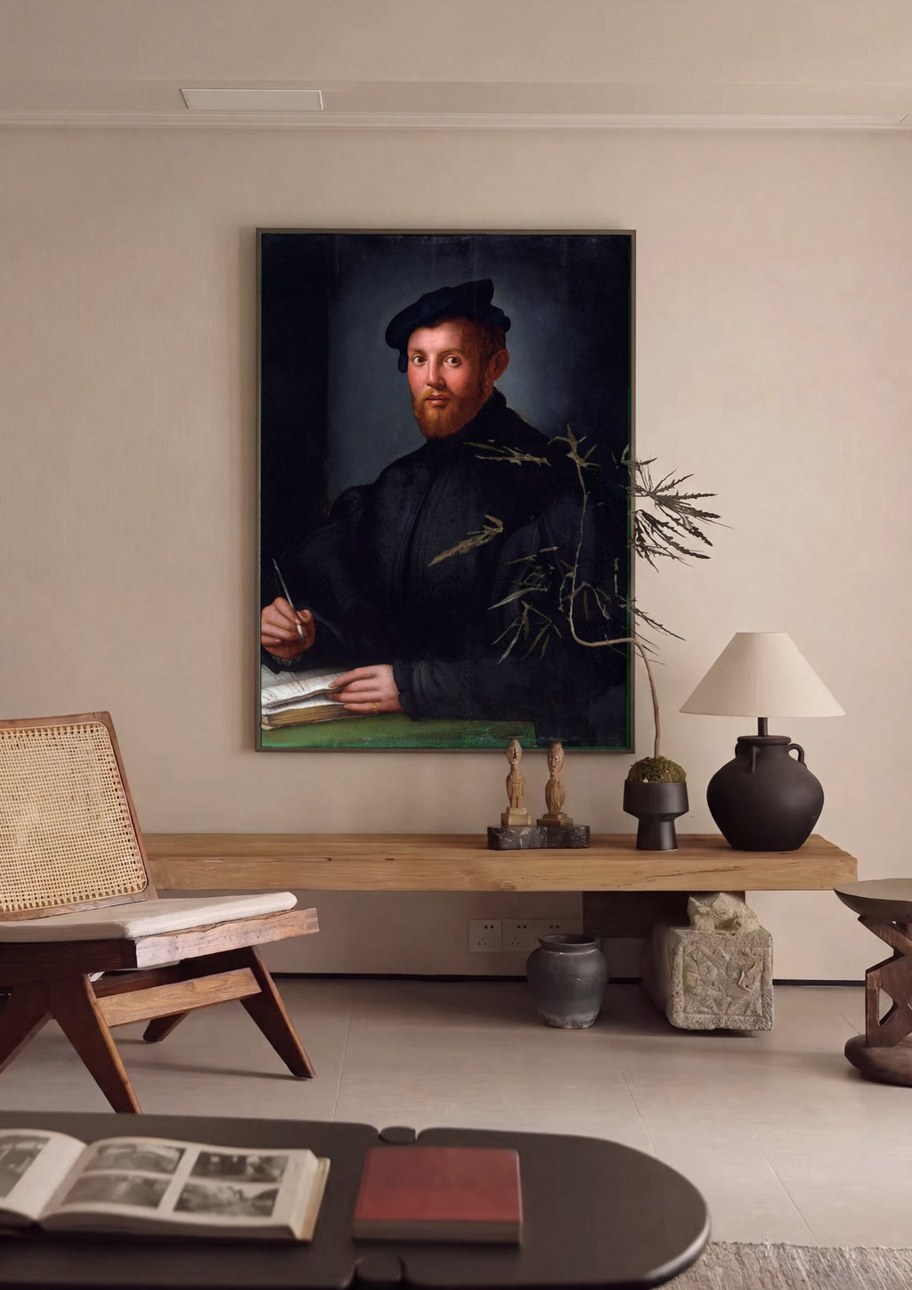 Quadro Decorativo Retrato de um Jovem - Bronzino em ambiente decorado
