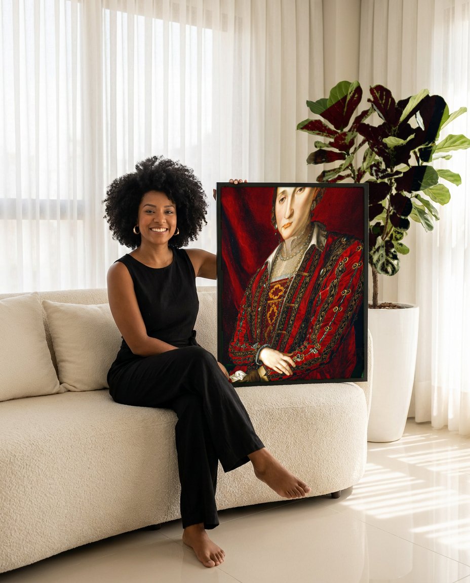 Quadro Decorativo Retrato de uma Dama - Bronzino com modelo em ambiente