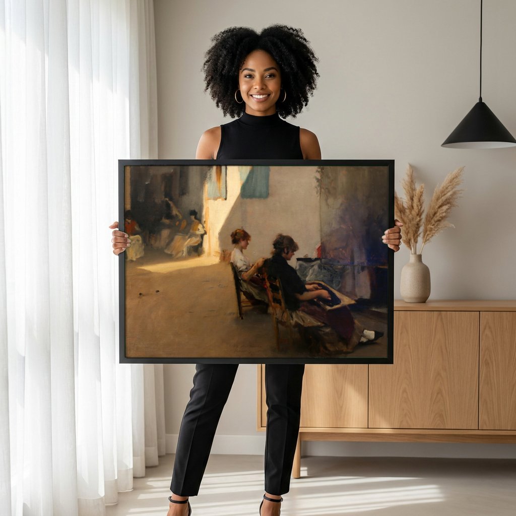 Quadro Decorativo Cenas de Luz e Sombra - John Singer Sargent com modelo em ambiente
