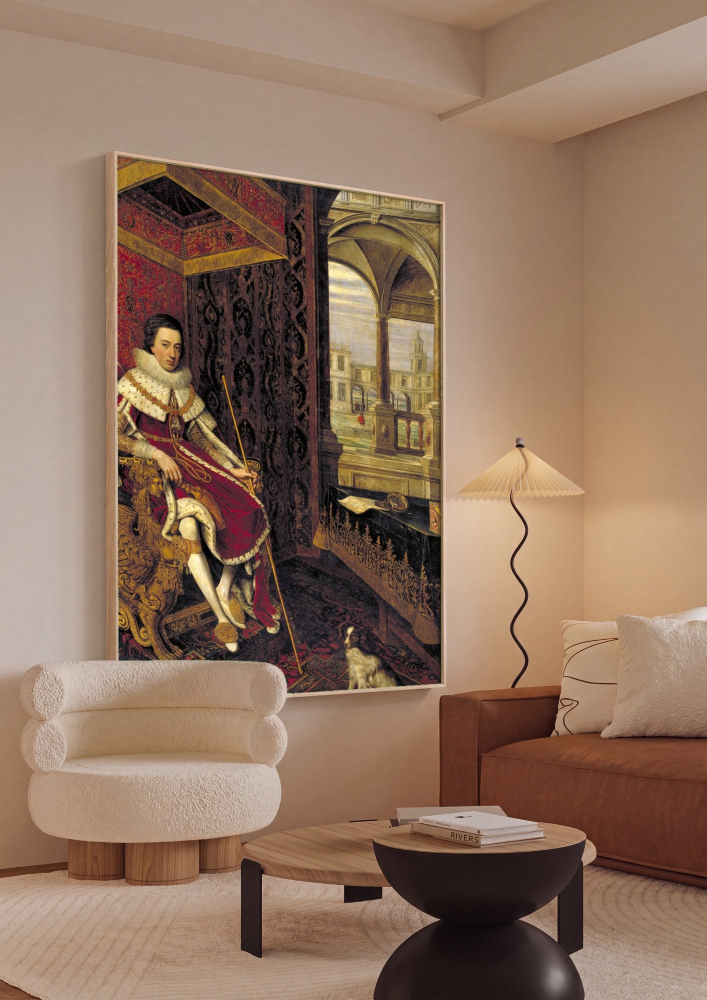 Quadro Decorativo Homem com Traje Nobre - Daniël Mijtens em ambiente decorado