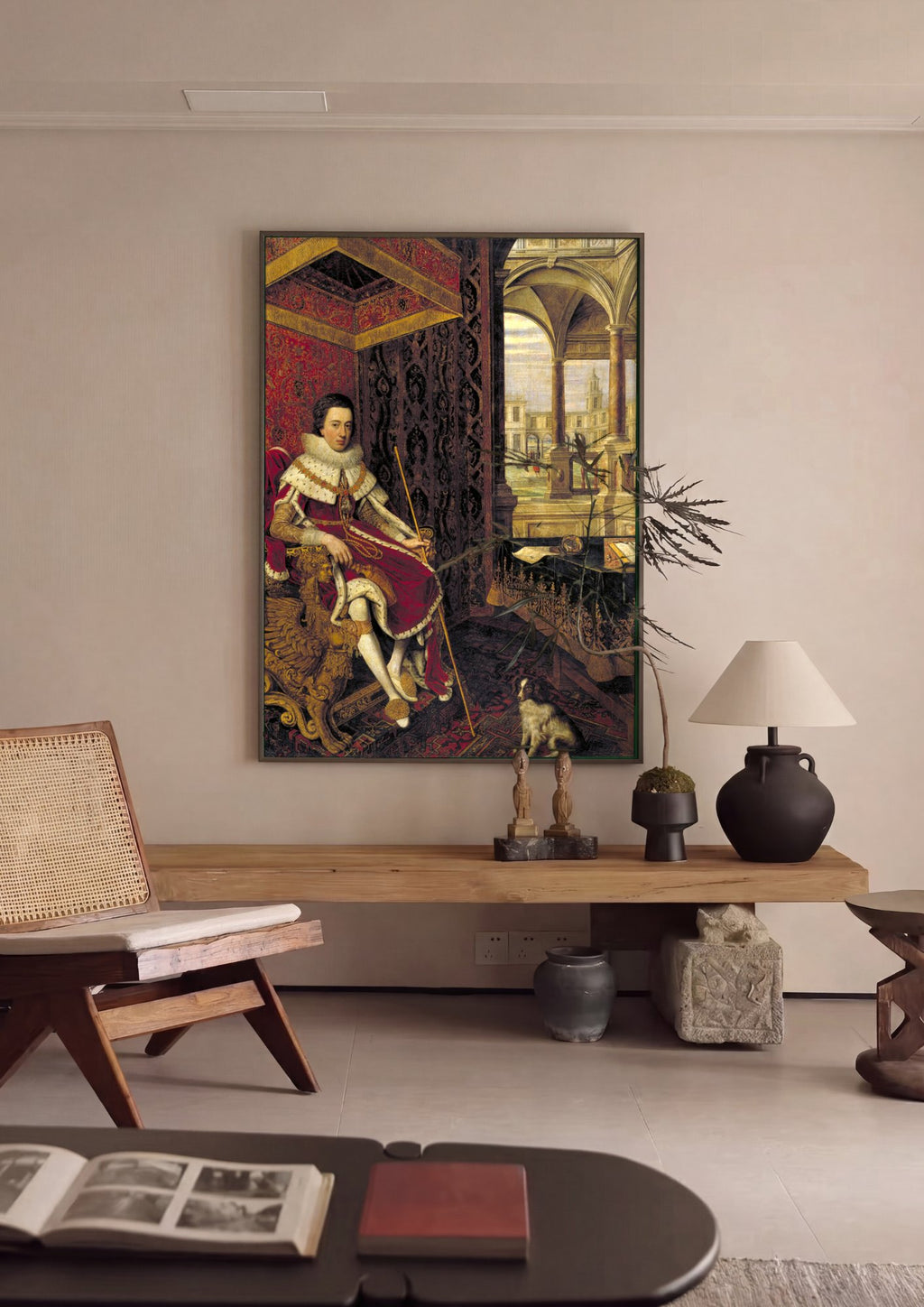 Quadro Decorativo Homem com Traje Nobre - Daniël Mijtens em ambiente decorado