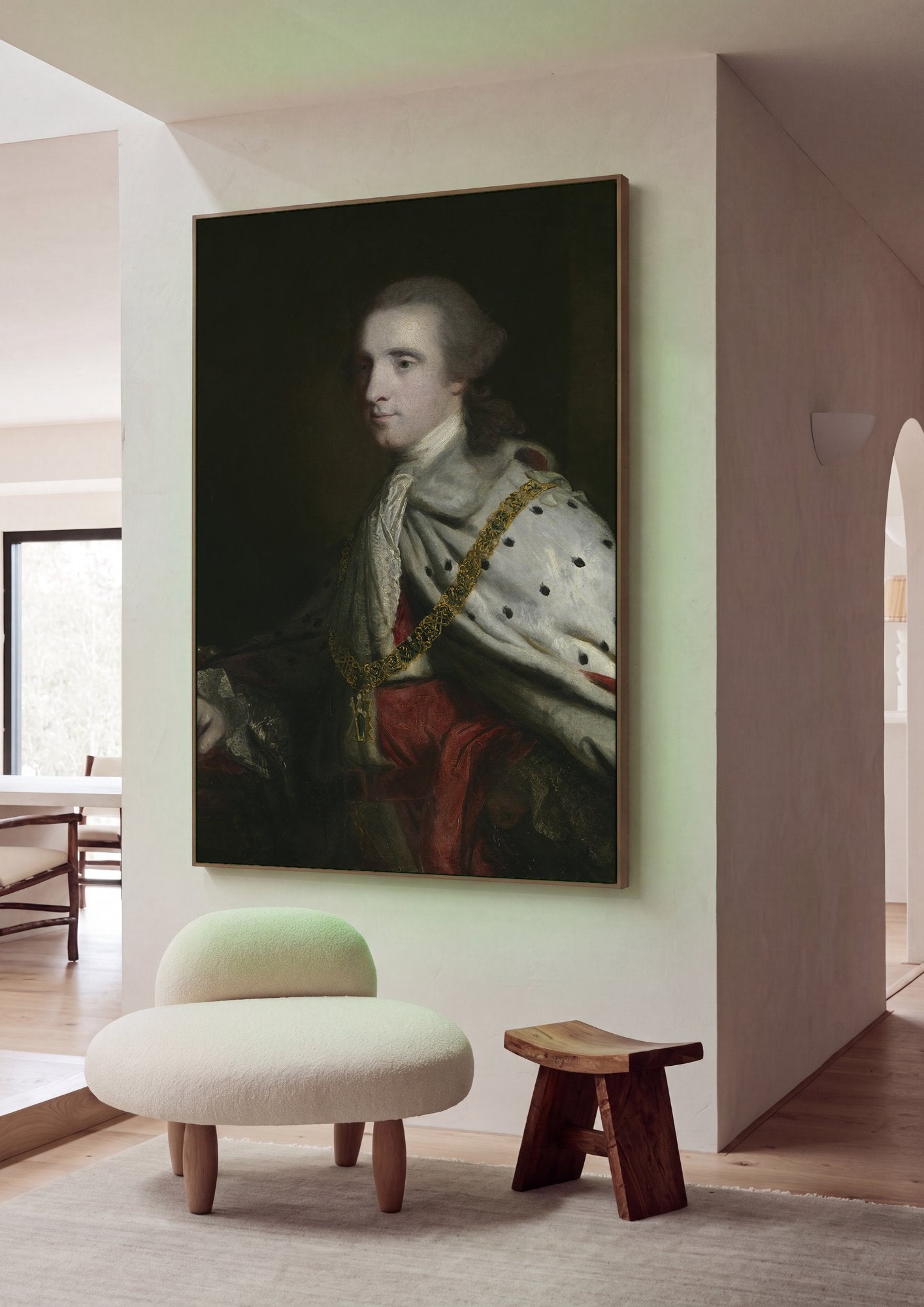 Quadro Decorativo Retrato de Jovem Nobre - Sir Joshua Reynolds em ambiente decorado