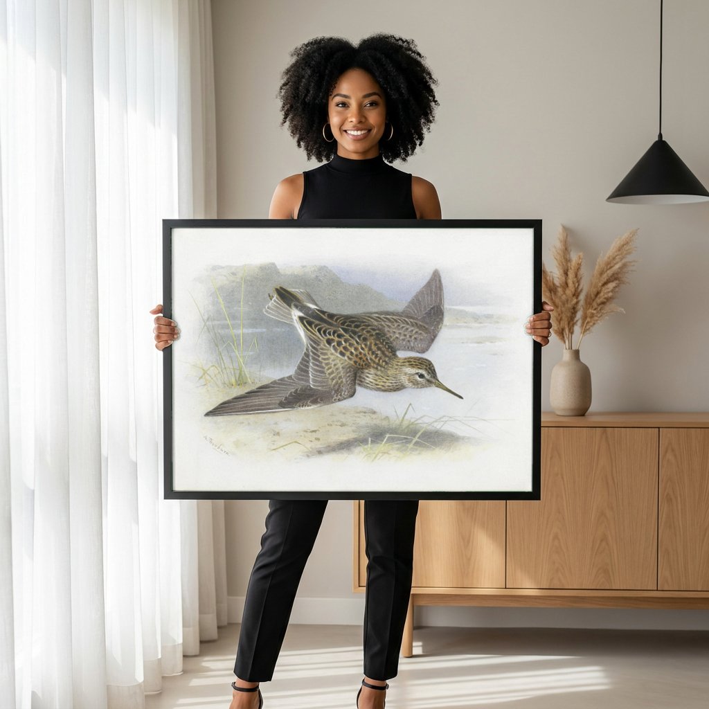 Quadro Decorativo Pássaro em Voo - Thorburn com modelo em ambiente