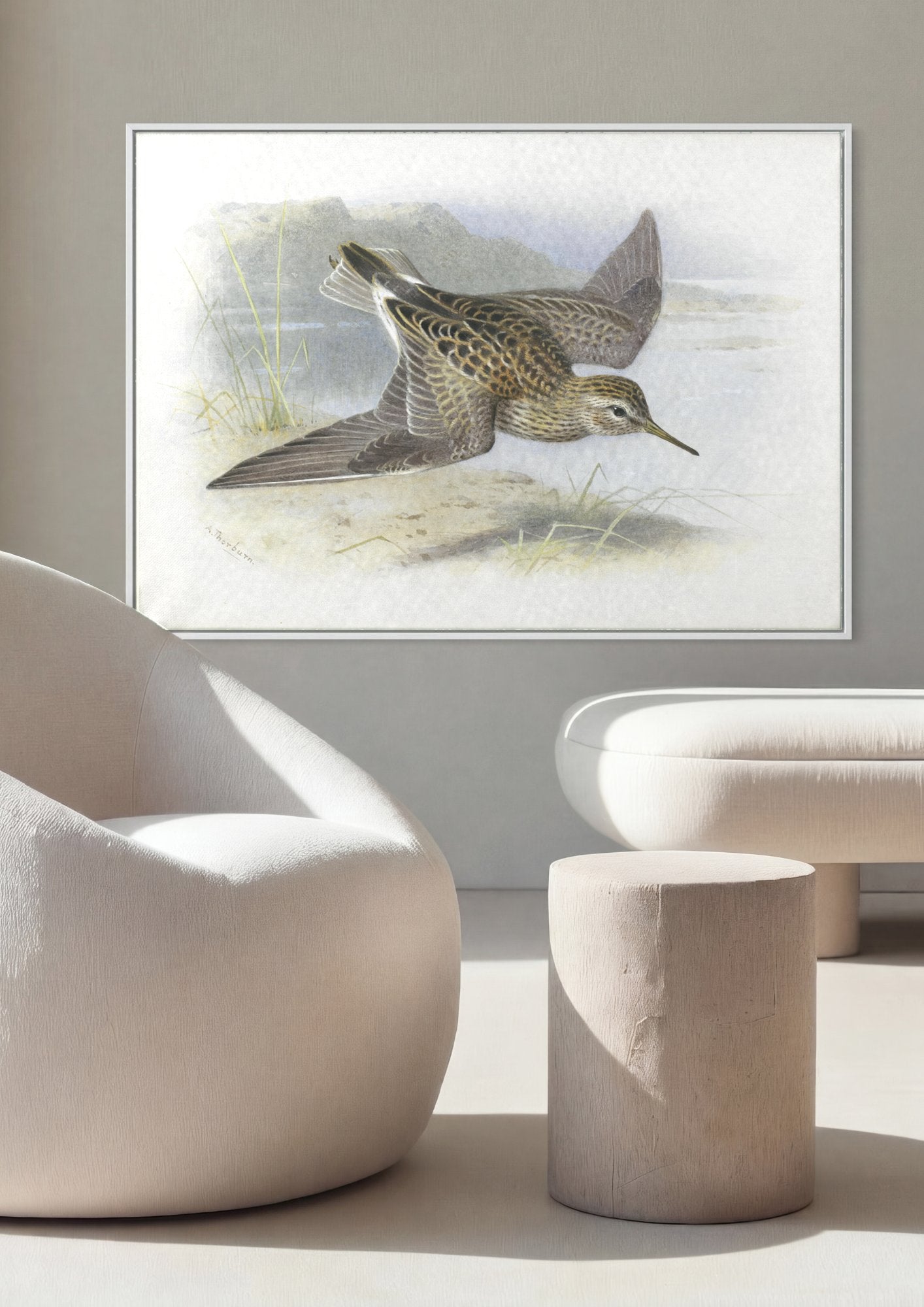 Quadro Decorativo Pássaro em Voo - Thorburn em ambiente decorado