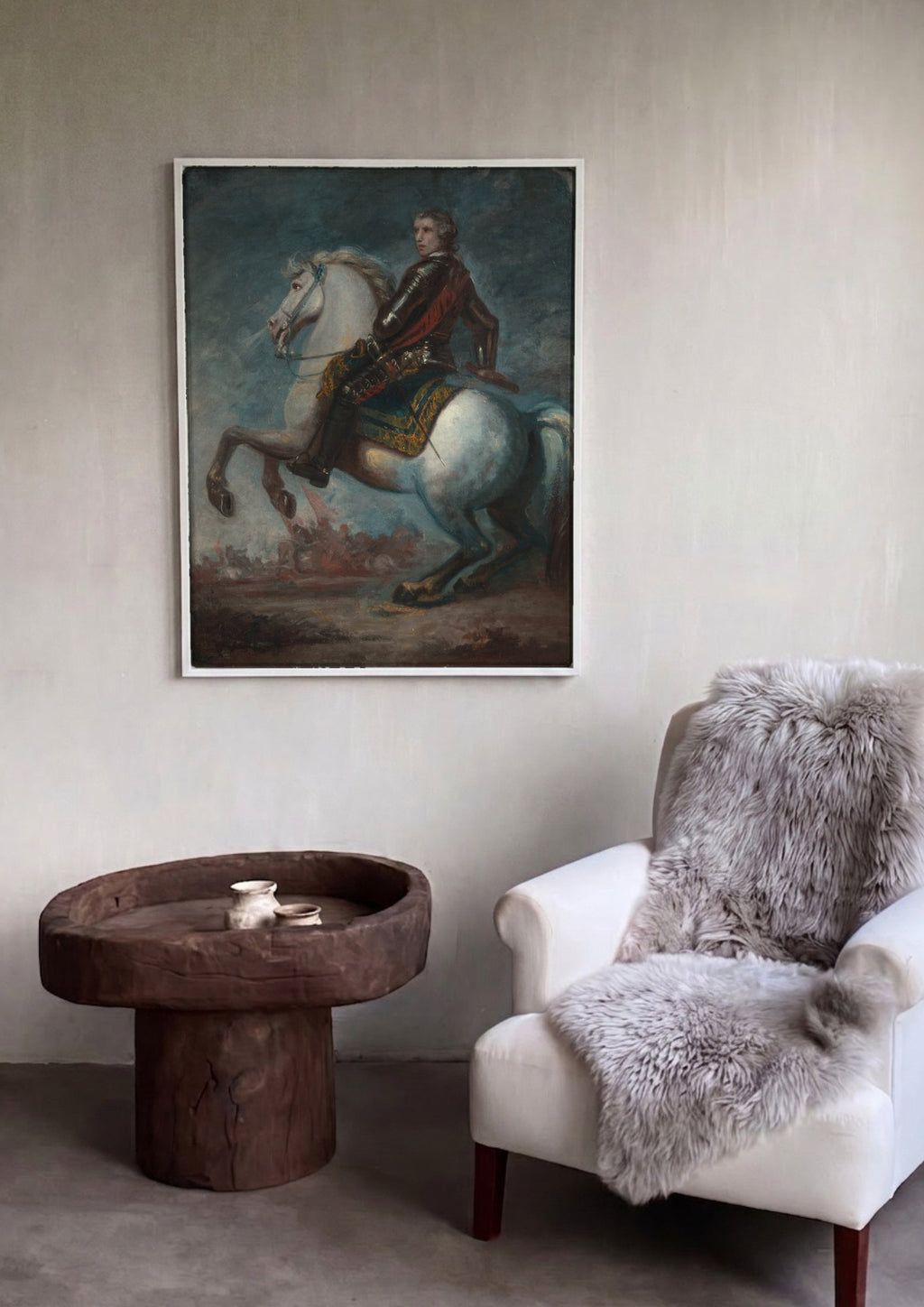 Quadro Decorativo 'O Coronel Acland e o Cavalo' - Joshua Reynolds | quadro emoldurado na parede