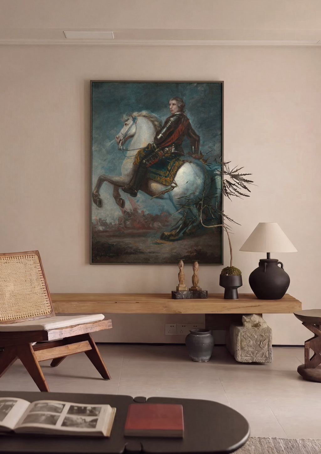 Quadro Decorativo 'O Coronel Acland e o Cavalo' - Joshua Reynolds | quadro emoldurado na parede
