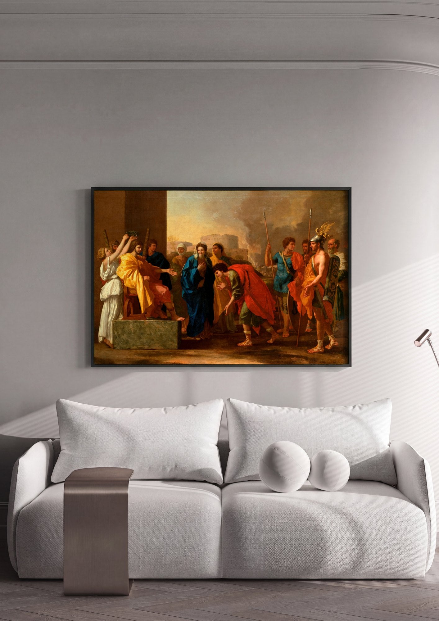Quadro Decorativo A Oferta a Júpiter - Nicolas Poussin | quadro emoldurado na parede