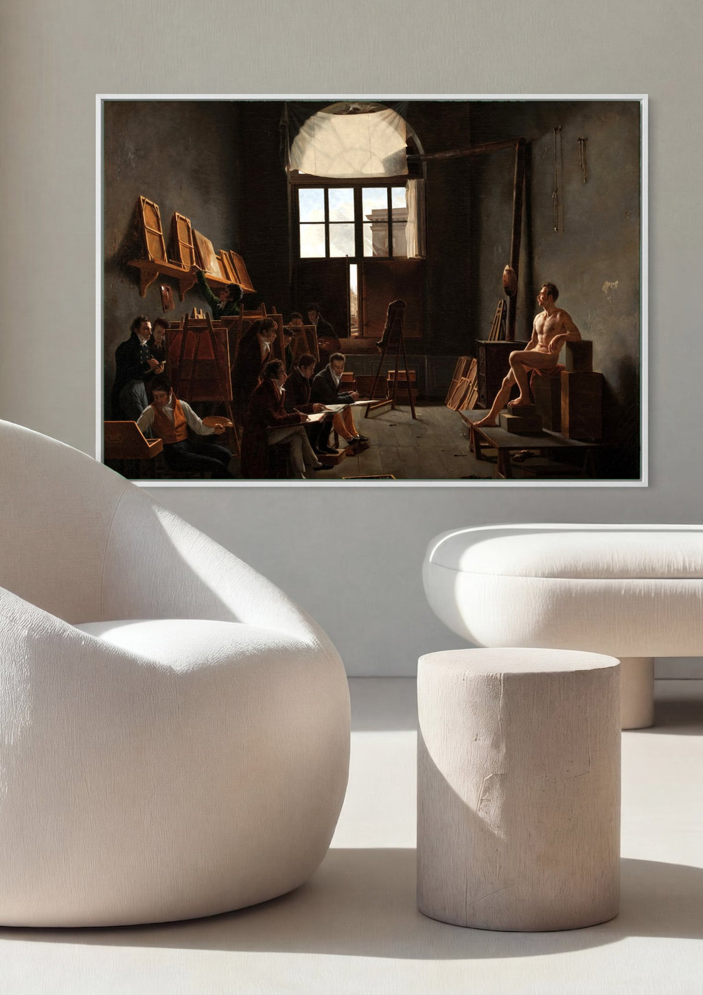 Quadro Decorativo O Estúdio de David - Jacques-Louis David | quadro emoldurado na parede