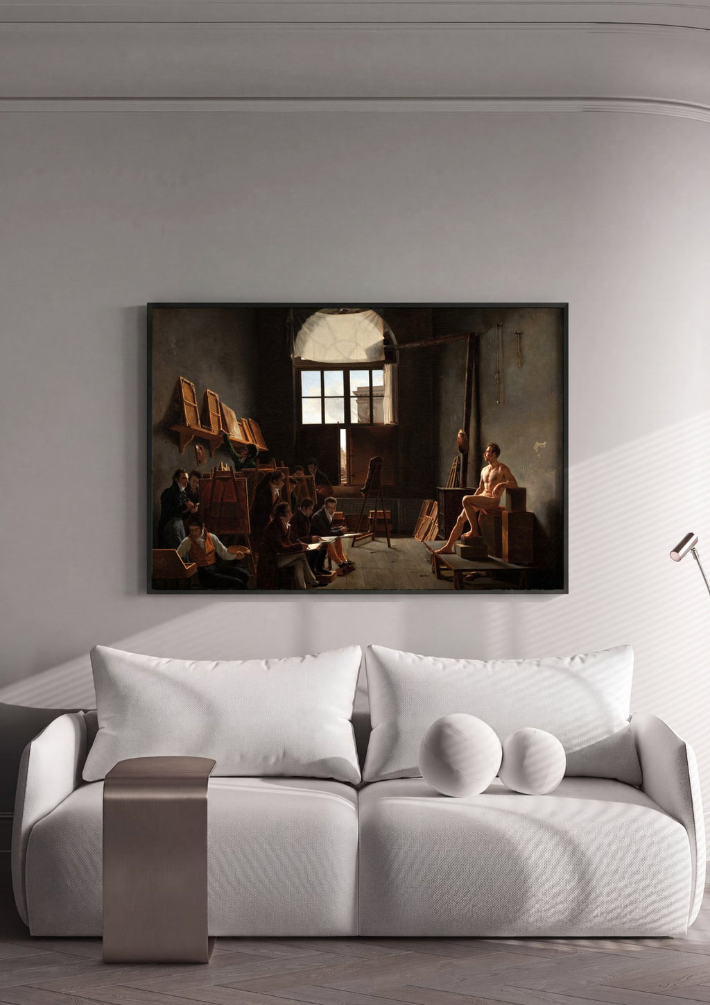 Quadro Decorativo O Estúdio de David - Jacques-Louis David | quadro emoldurado na parede