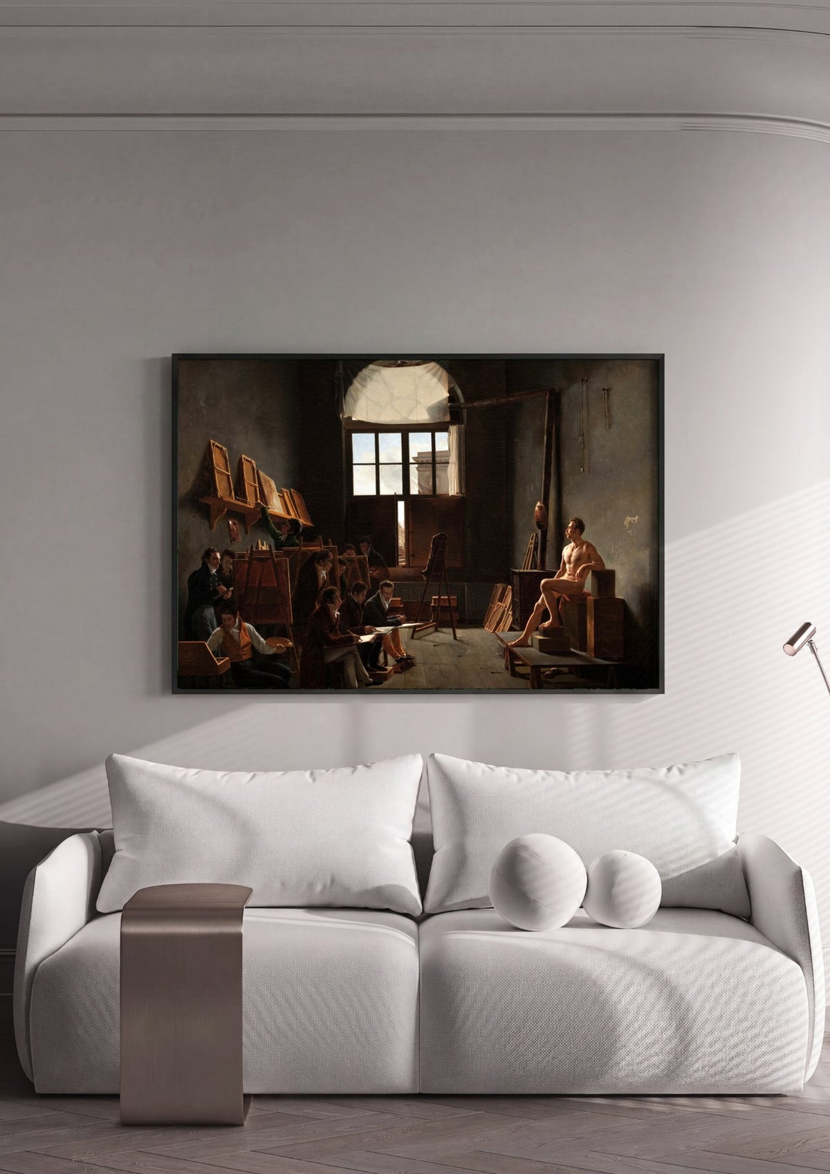 Quadro Decorativo O Estúdio de David - Jacques-Louis David | quadro emoldurado na parede