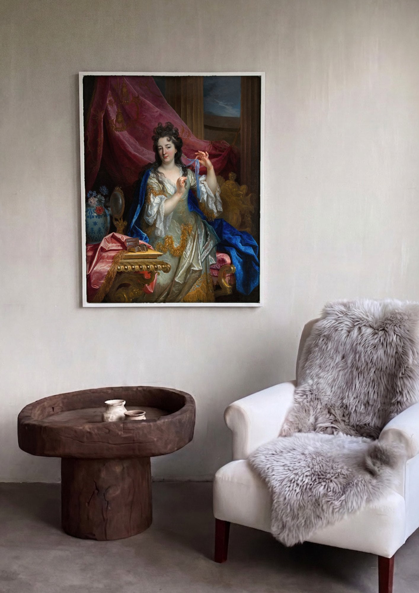 Quadro Decorativo Retrato de Senhora - Nicolas de Largillière | quadro emoldurado na parede