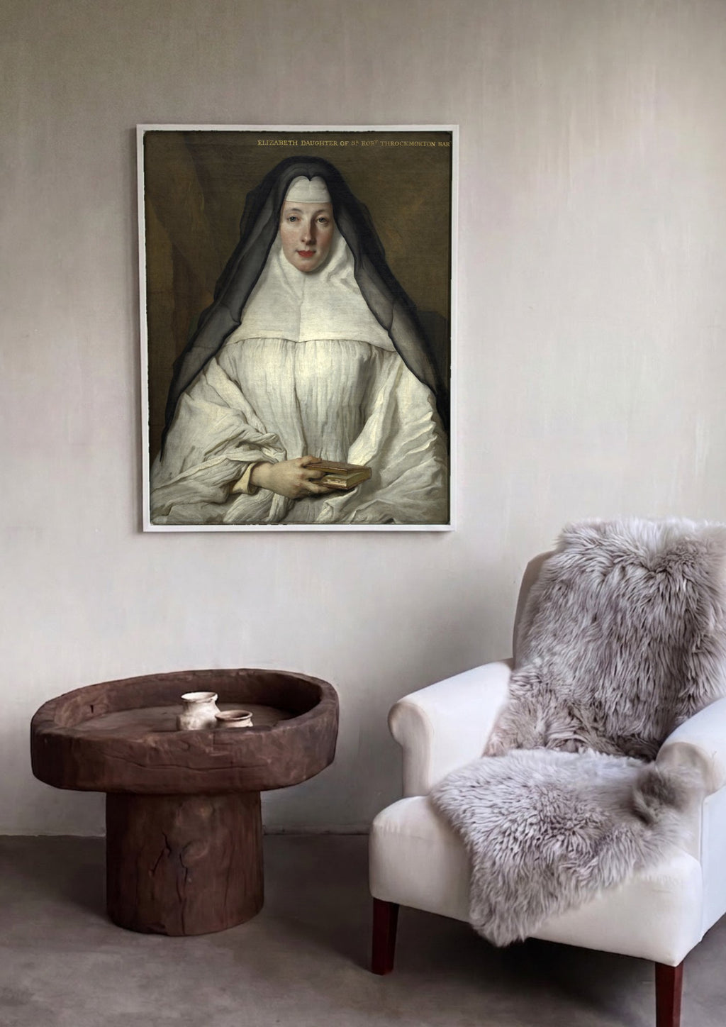 Quadro Decorativo Retrato de Senhora - Nicolas de Largillière | quadro emoldurado na parede