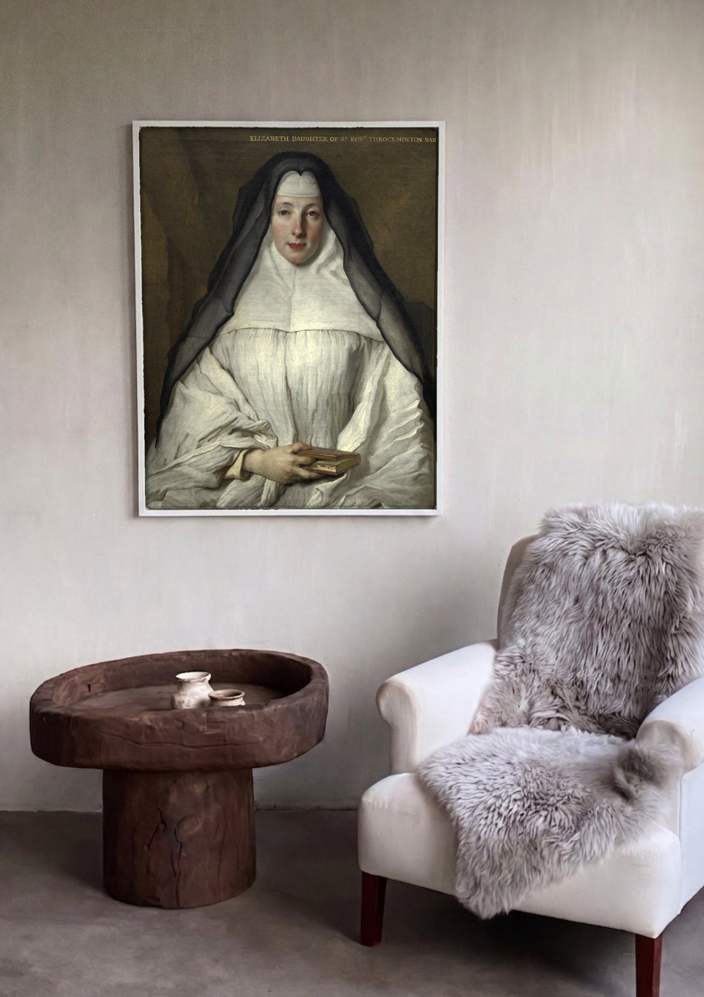 Quadro Decorativo Retrato de Senhora - Nicolas de Largillière | quadro emoldurado na parede