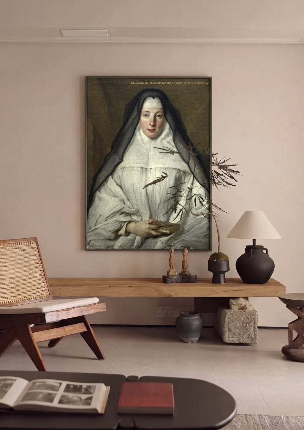 Quadro Decorativo Retrato de Senhora - Nicolas de Largillière | quadro emoldurado na parede