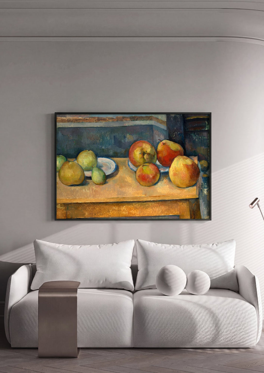 Quadro Decorativo Natureza-Morta com Maçãs e Peras - Paul Cézanne | quadro emoldurado na parede