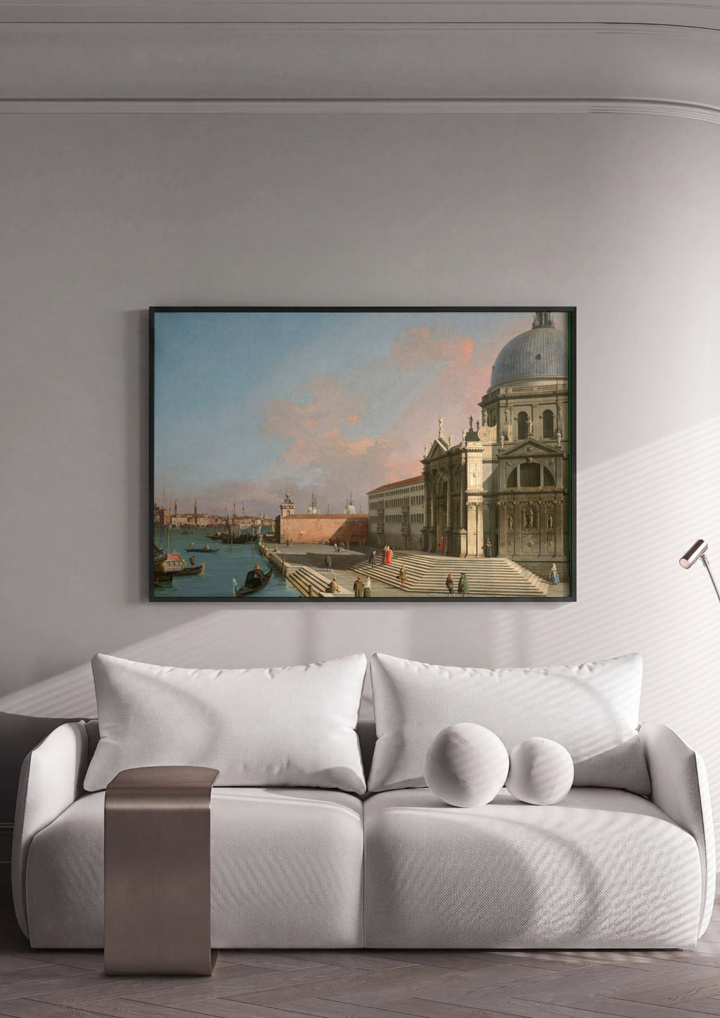 Quadro Decorativo 'Bacino di San Marco' - Canaletto em ambiente decorado