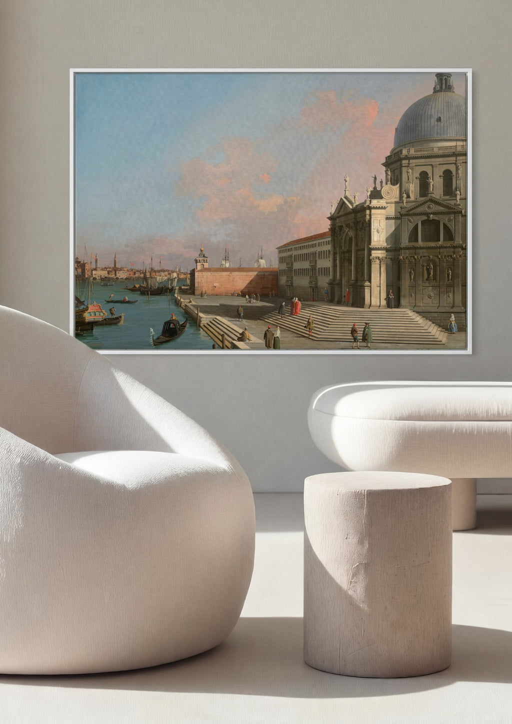 Quadro Decorativo 'Bacino di San Marco' - Canaletto em ambiente decorado