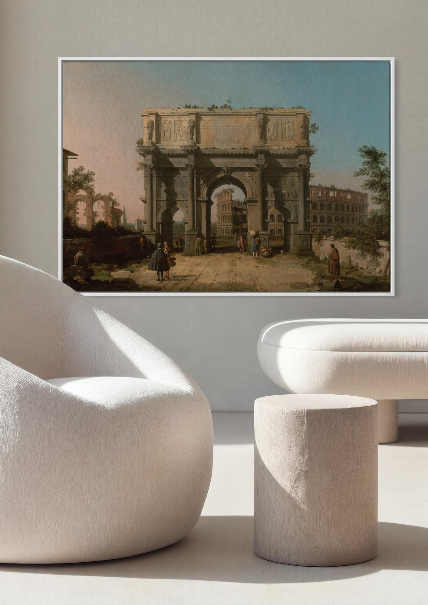 Quadro Decorativo Arco de Constantino - Canaletto em ambiente decorado