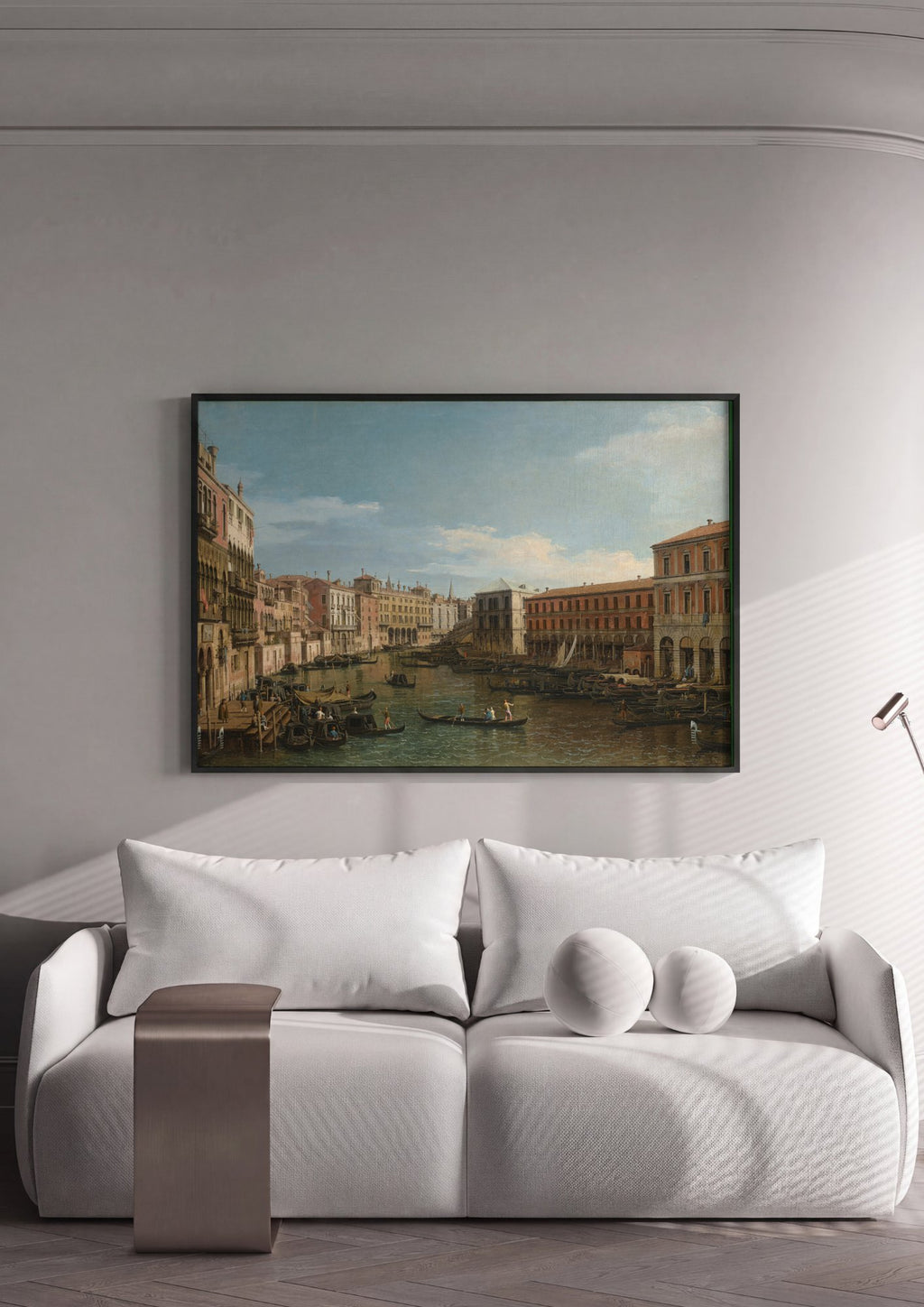 Quadro Decorativo Canal Grande, Veneza - Canaletto em ambiente decorado