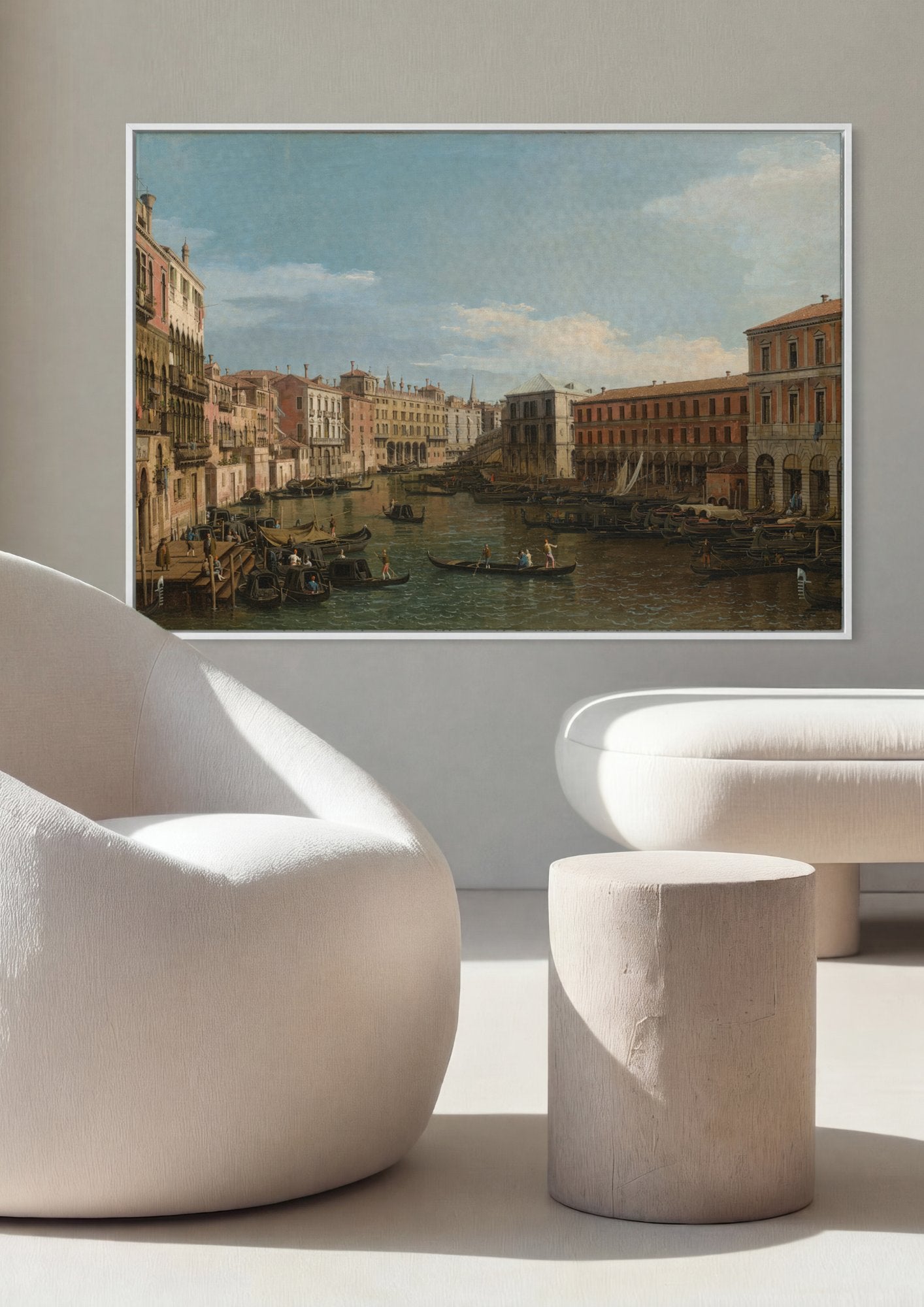 Quadro Decorativo Canal Grande, Veneza - Canaletto em ambiente decorado