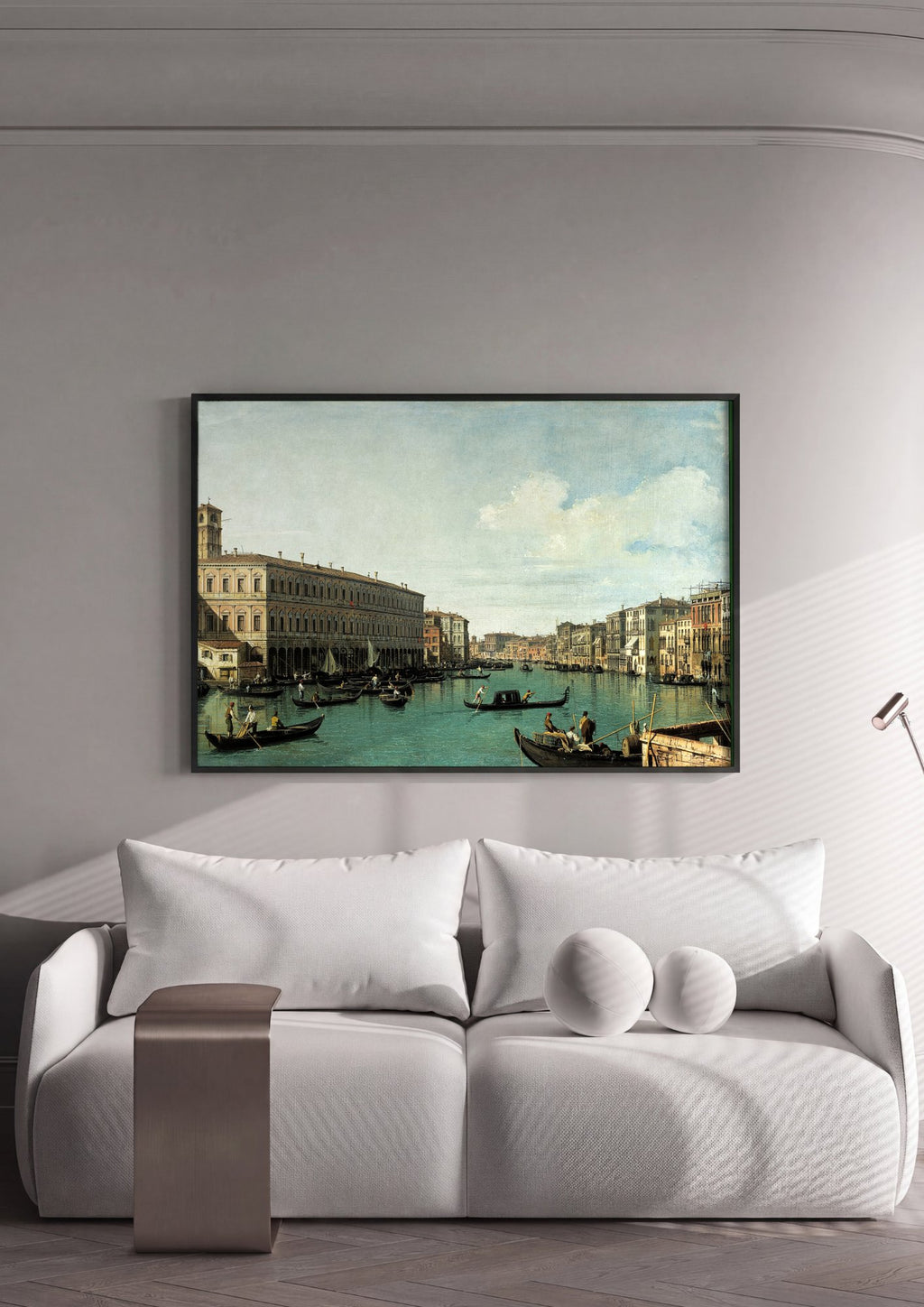 Quadro Decorativo Grand Canal, Veneza - Canaletto em ambiente decorado
