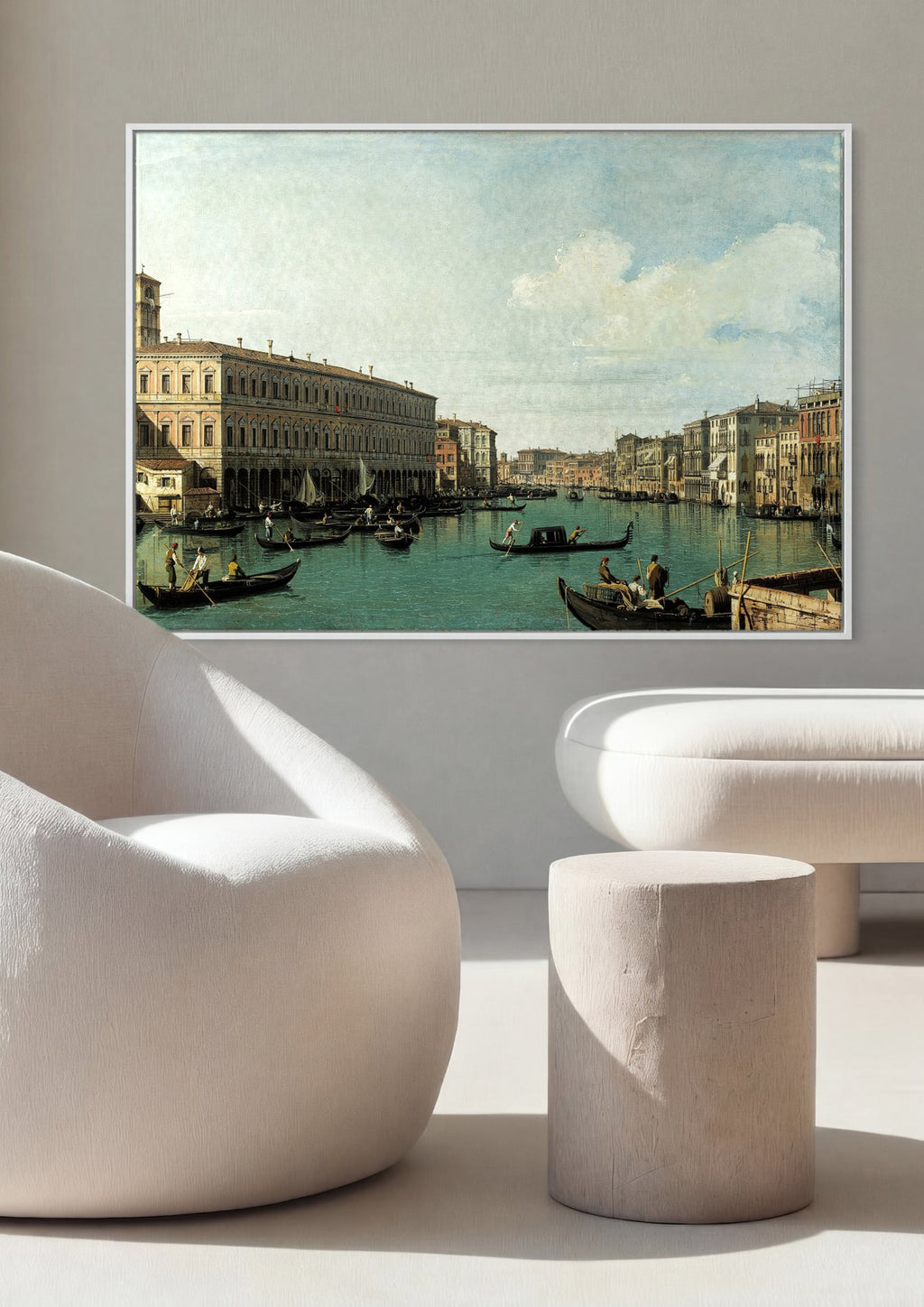 Quadro Decorativo Grand Canal, Veneza - Canaletto em ambiente decorado