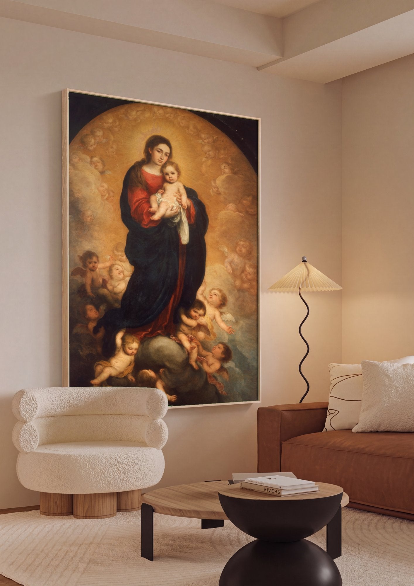 Quadro Decorativo A Imaculada Conceição de Soult - Murillo em ambiente decorado