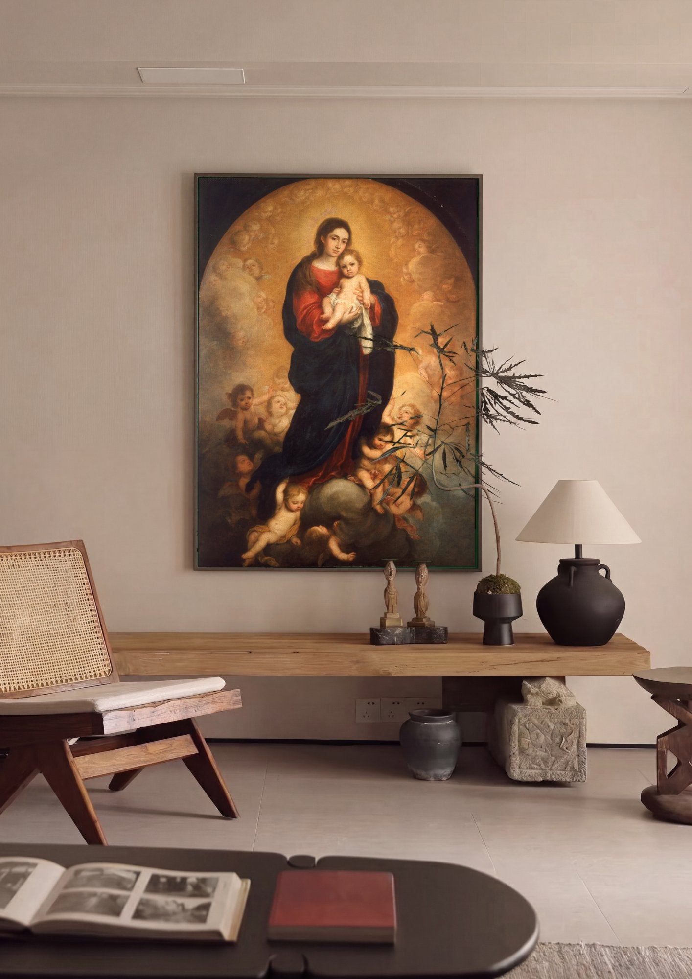 Quadro Decorativo A Imaculada Conceição de Soult - Murillo em ambiente decorado