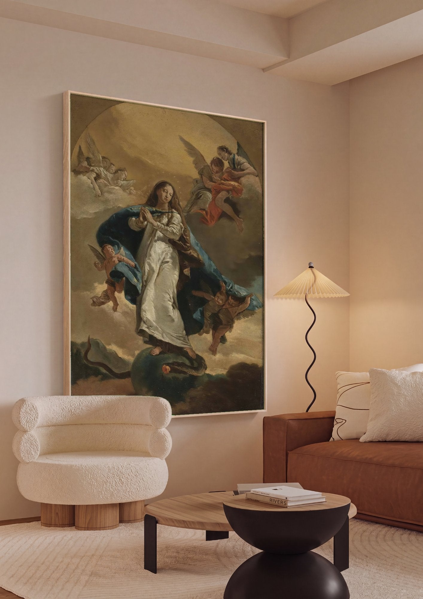 Quadro Decorativo A Imaculada Conceição - Tiepolo em ambiente decorado