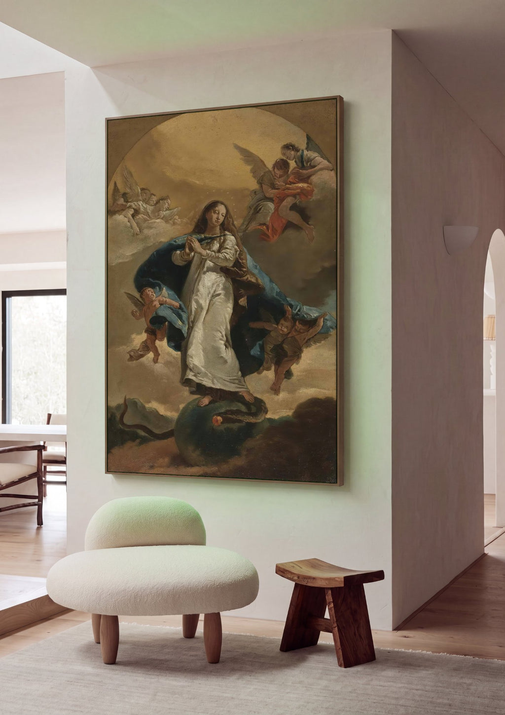 Quadro Decorativo A Imaculada Conceição - Tiepolo em ambiente decorado
