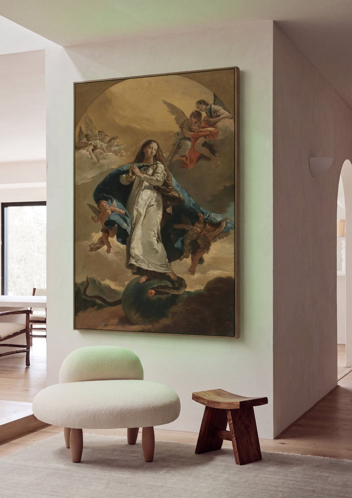 Quadro Decorativo A Imaculada Conceição - Tiepolo em ambiente decorado