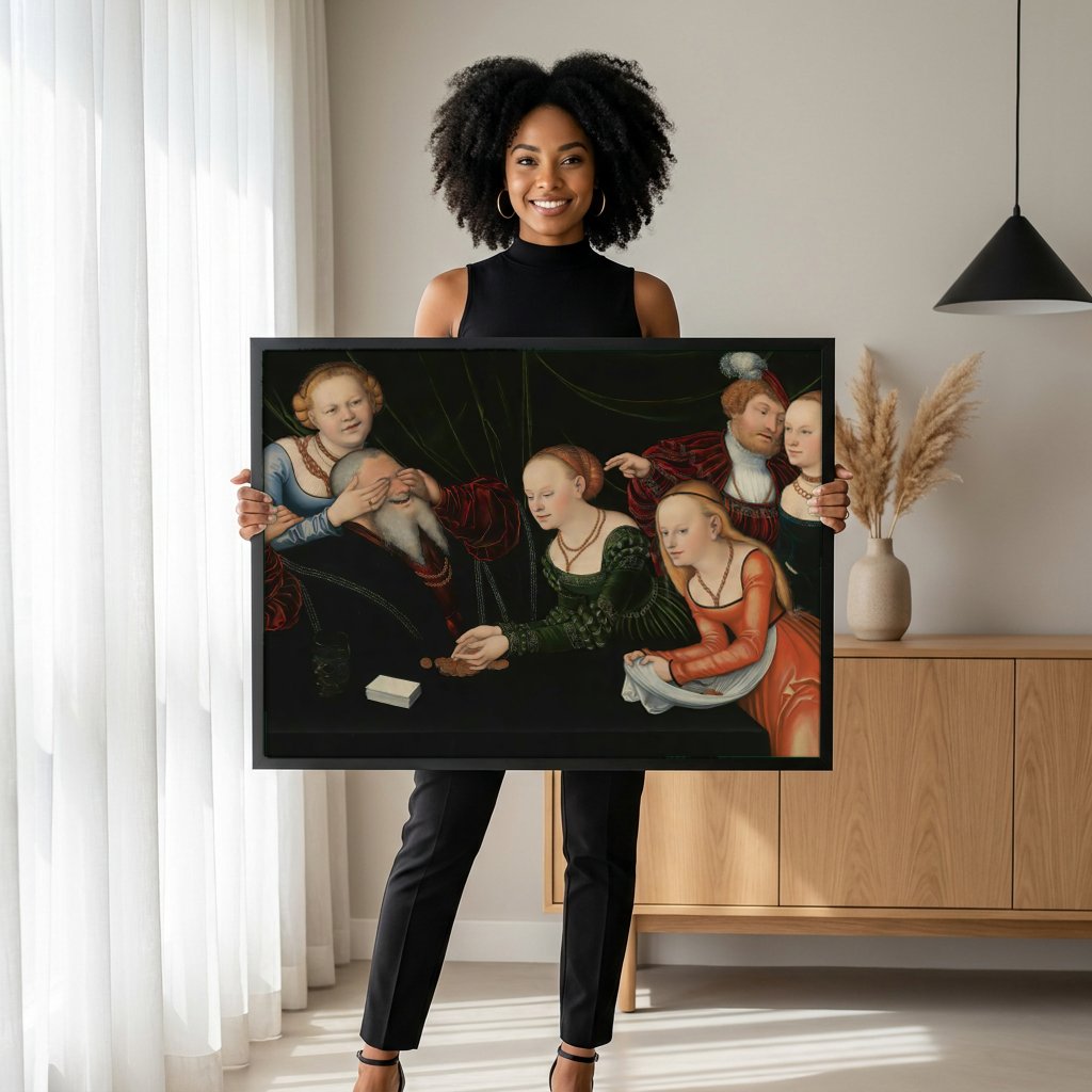 Quadro Decorativo A Idade de Ouro - Lucas Cranach, o Velho com modelo em ambiente
