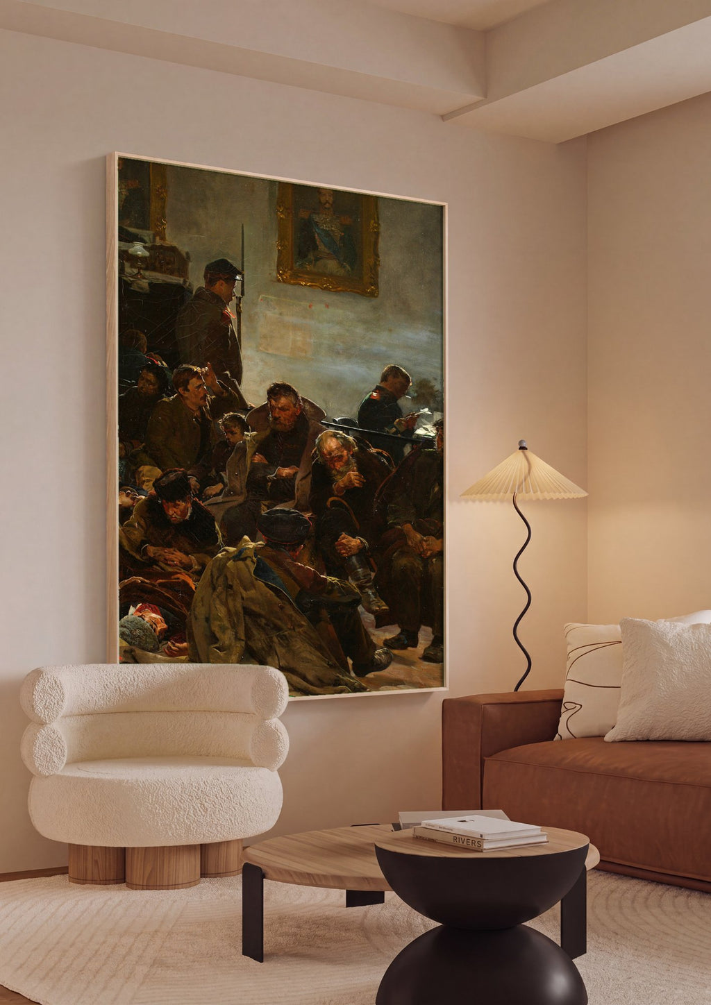 Quadro Decorativo 'O Dia da Partida' - Jacek Malczewski em ambiente decorado