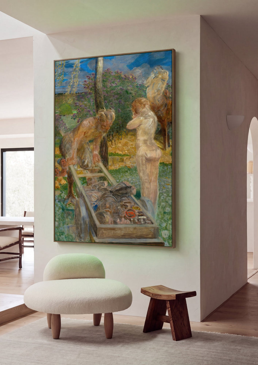 Quadro Decorativo A Carroça de Pan - Jacek Malczewski em ambiente decorado