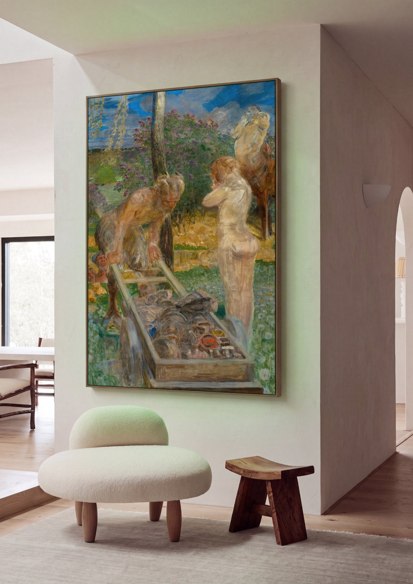 Quadro Decorativo A Carroça de Pan - Jacek Malczewski em ambiente decorado