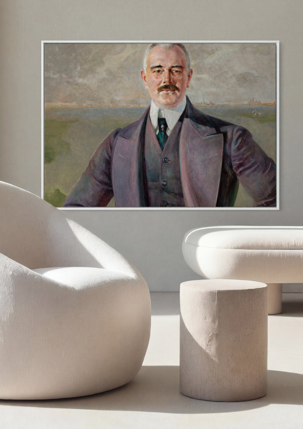 Quadro Decorativo Retrato de Homem - Jacek Malczewski em ambiente decorado