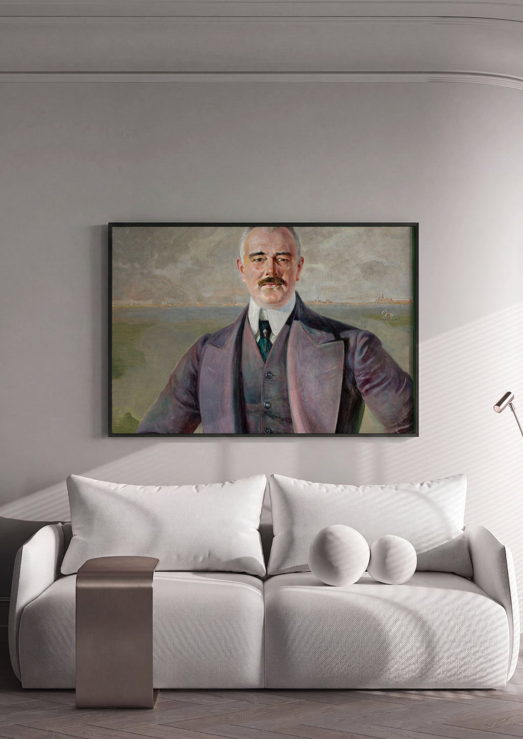 Quadro Decorativo Retrato de Homem - Jacek Malczewski em ambiente decorado