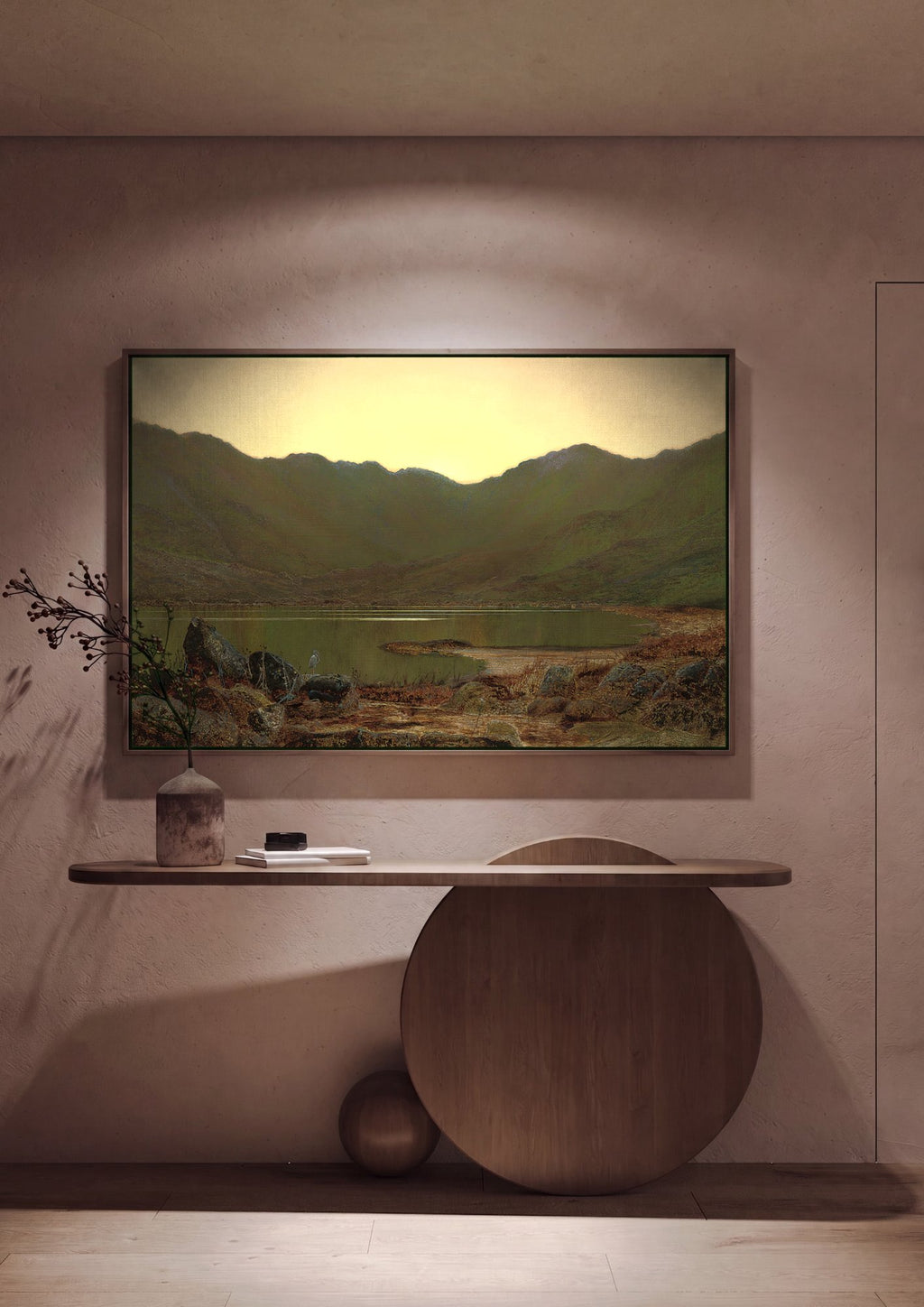 Quadro Decorativo Paisagem ao Entardecer - Grimshaw em ambiente decorado
