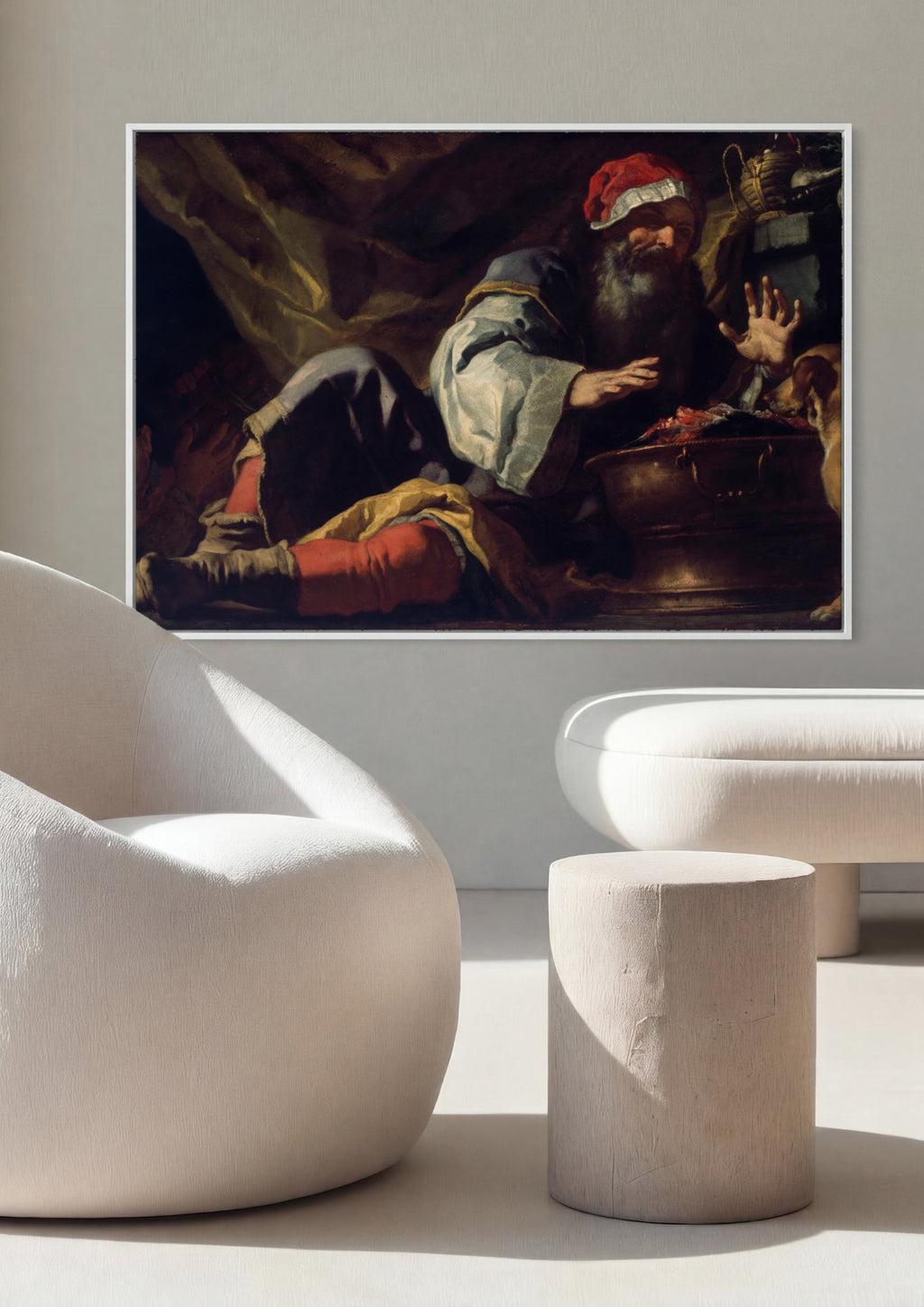 Quadro Decorativo Cenas Bíblicas - Francesco Solimena em ambiente decorado