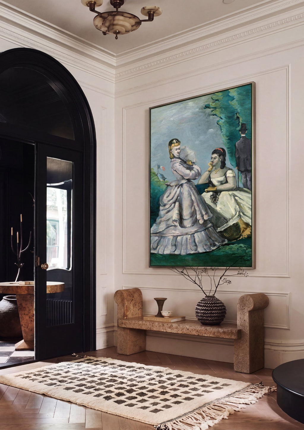 Quadro Decorativo 'As Duas Irmãs' - Paul Cézanne em ambiente decorado