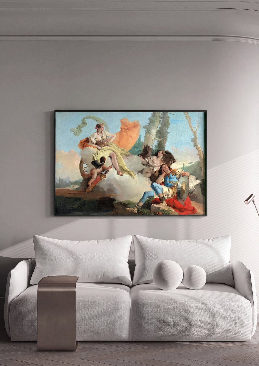 Quadro Decorativo A Força da Eloquência - Tiepolo em ambiente decorado