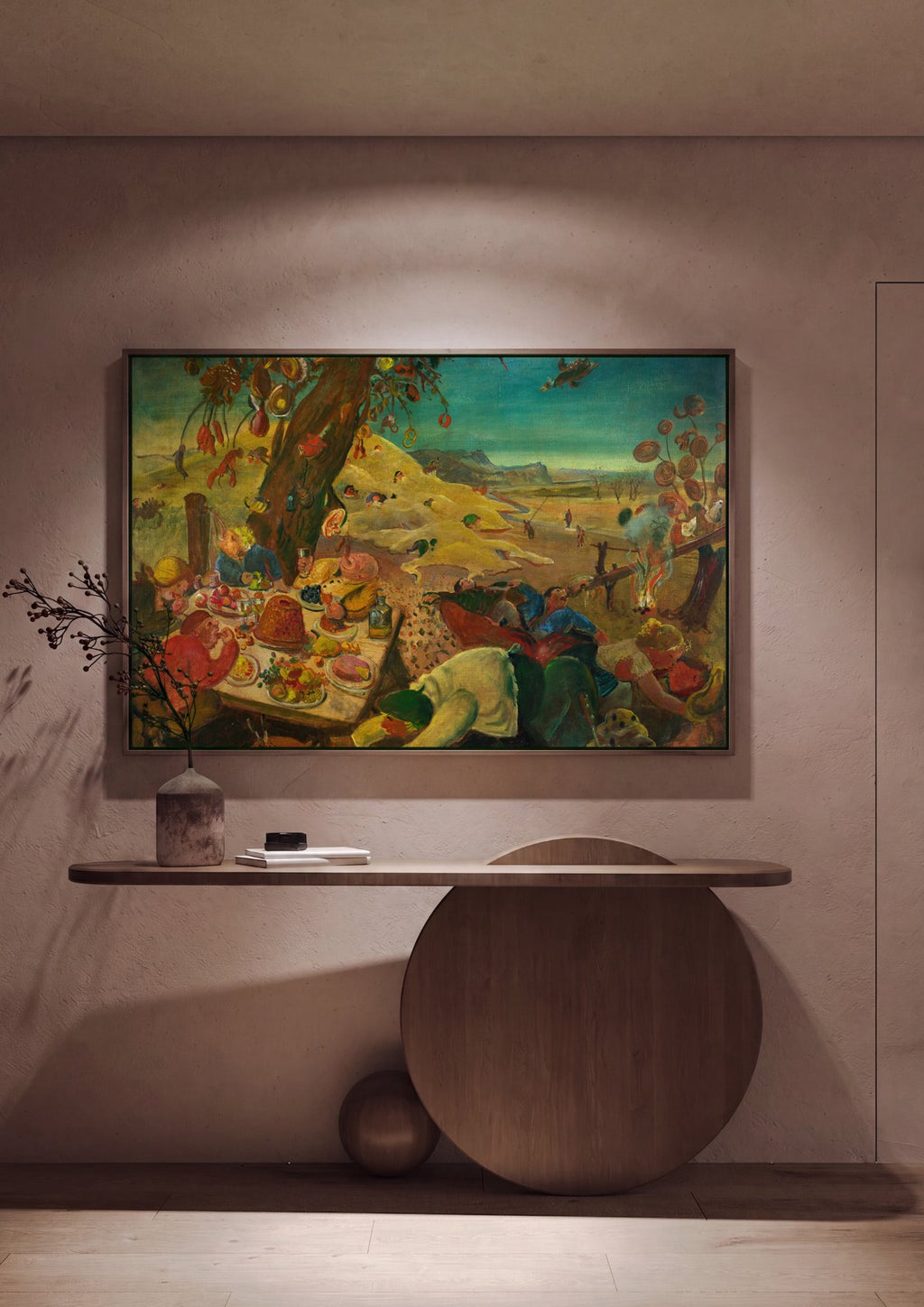 Quadro Decorativo A Terra da Abundância - Oskar Laske em ambiente decorado