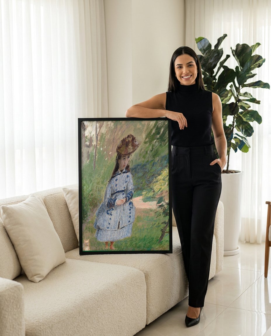 Quadro Decorativo A Filha do Artista - Claude Monet com modelo em ambiente