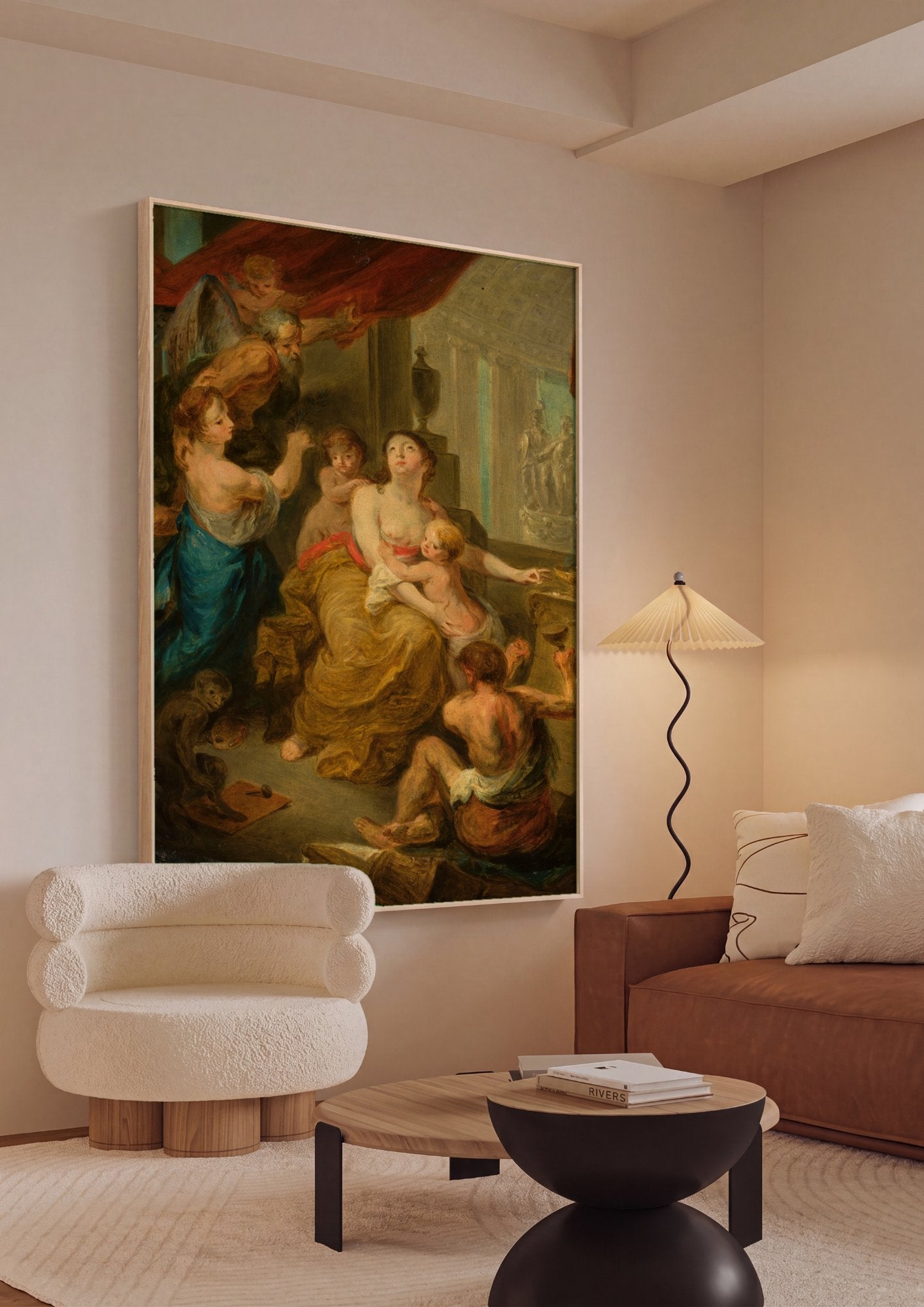 Quadro Decorativo A Oferta a Ceres - Jacob Jordaens em ambiente decorado