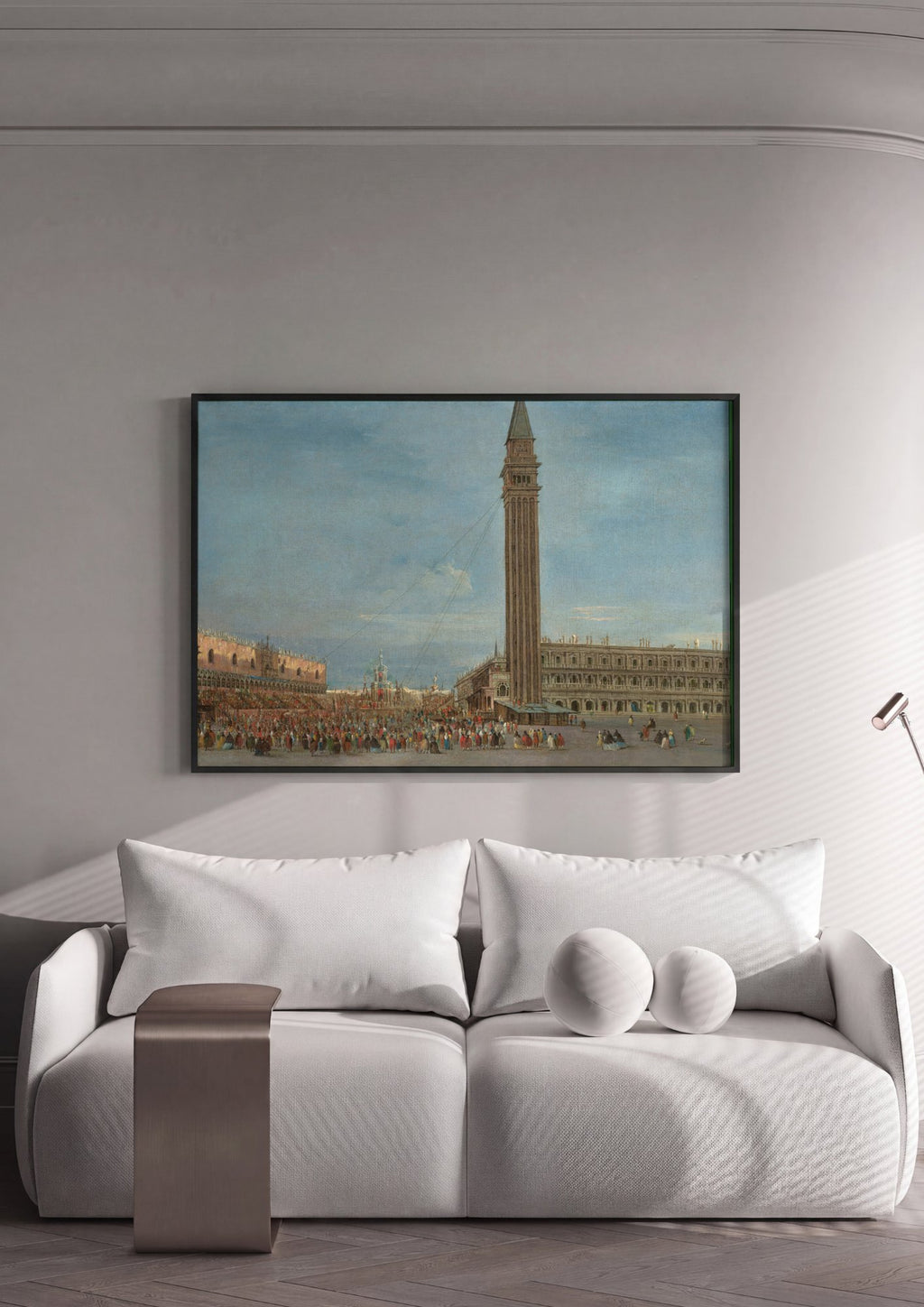 Quadro Decorativo A Praça de São Marcos - Francesco Guardi em ambiente decorado