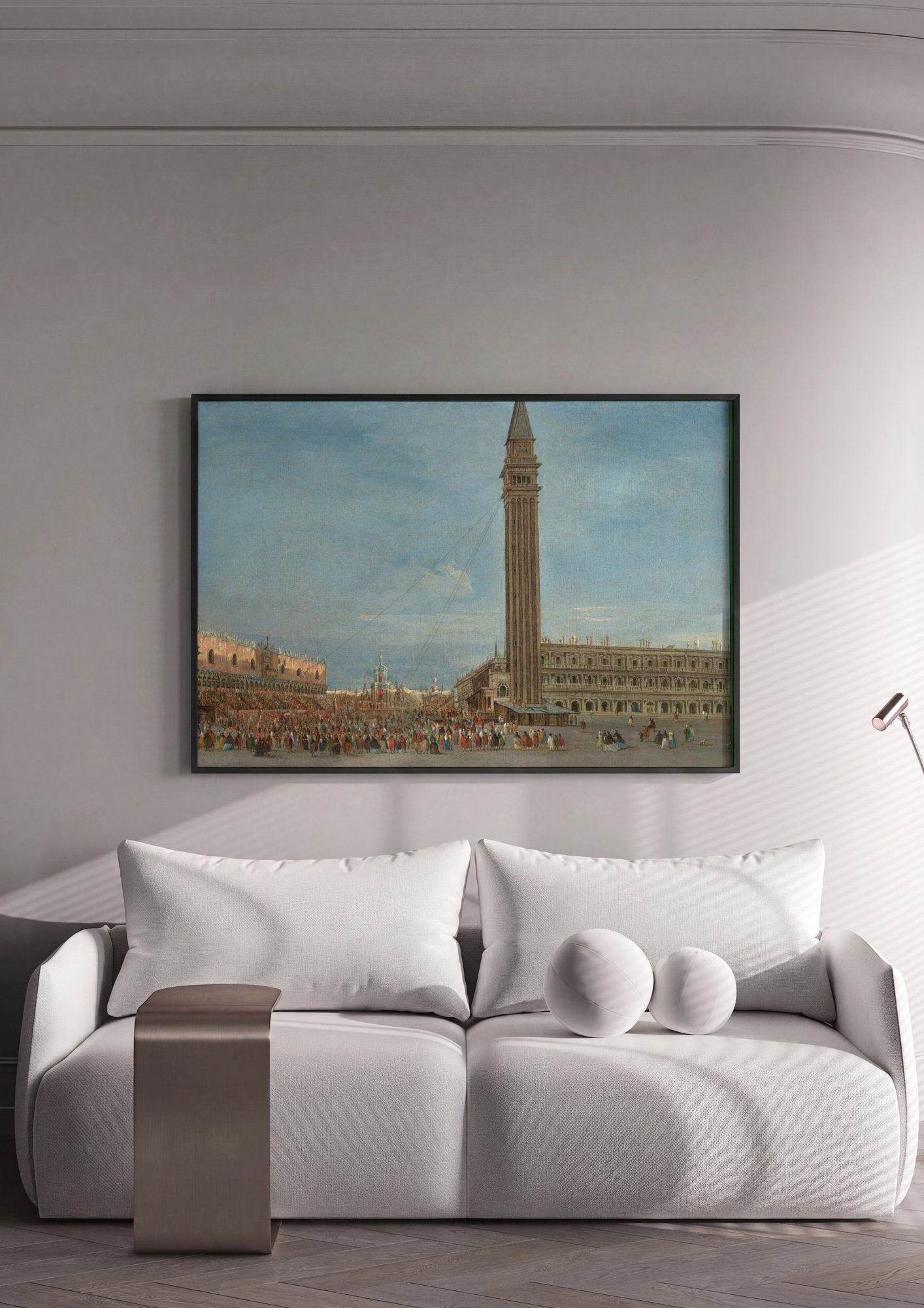 Quadro Decorativo A Praça de São Marcos - Francesco Guardi em ambiente decorado