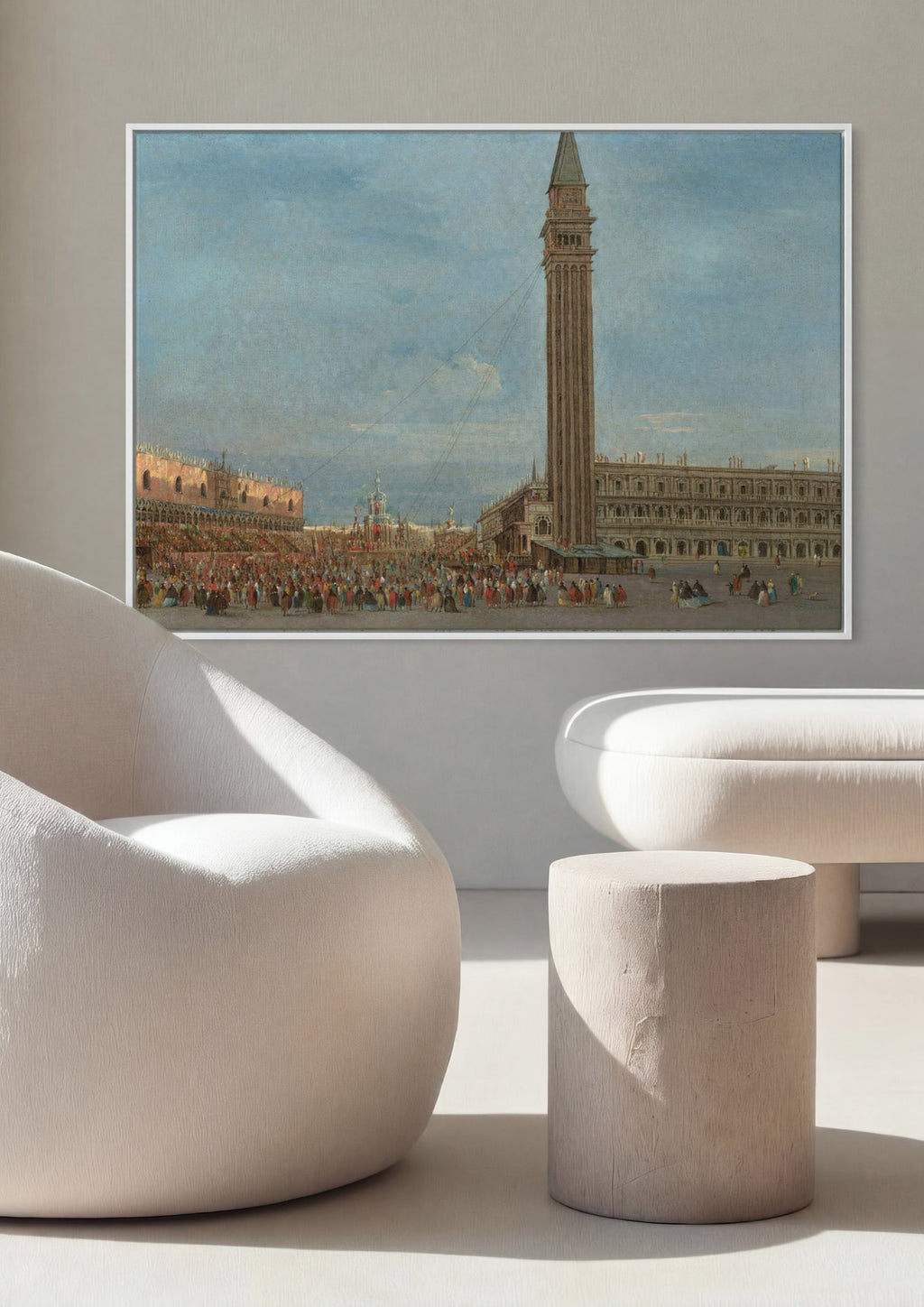 Quadro Decorativo A Praça de São Marcos - Francesco Guardi em ambiente decorado