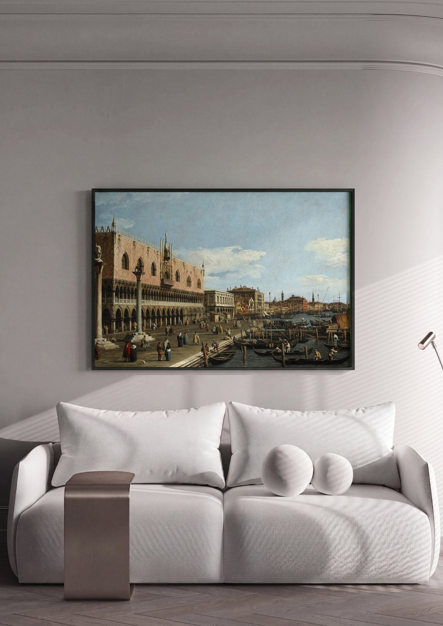 Quadro Decorativo A Praça de São Marcos, Veneza - Canaletto em ambiente decorado